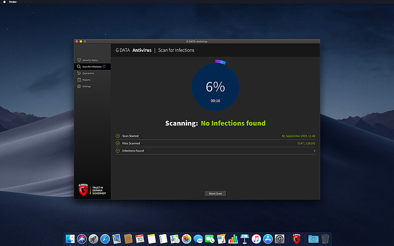 G DATA Antivirus Mac Virusscan G DATA Antivirus Mac Virusscan