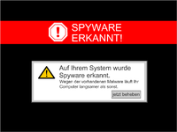 Screenshot of a scareware, a potentially unwanted program (PUP)