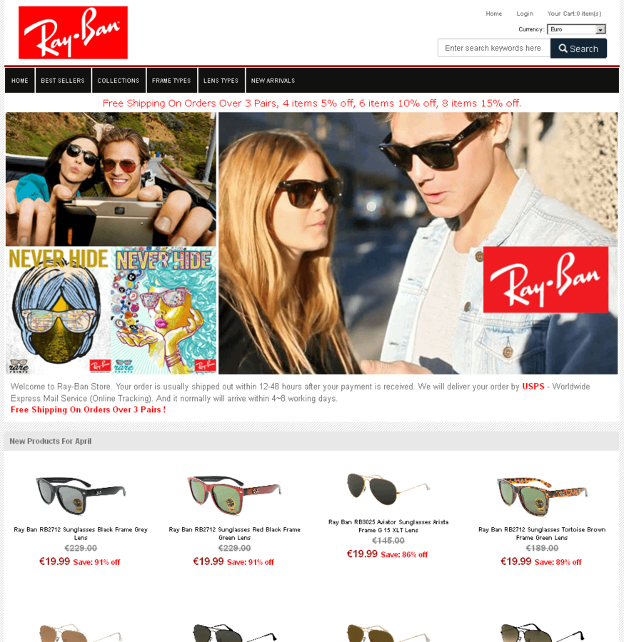 Ray ban hotsell website not working
