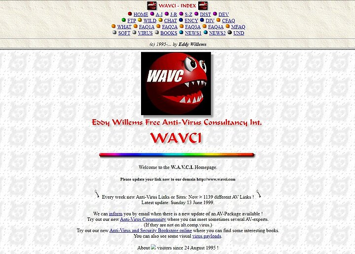 Old website Eddy Willems (WAVCi.com - 1999) by archive.org