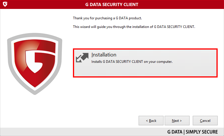 How to install the G DATA Security Client for Windows