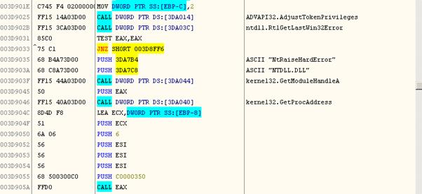Petya forces the system to crash Petya forces the system to crash