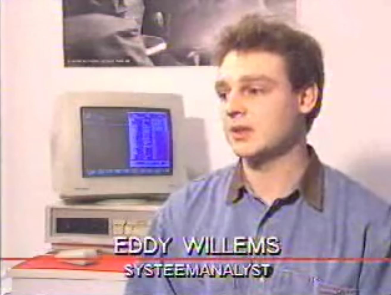 First interview in 1989 by VTM Nieuws. (Source: private) First interview in 1989 by VTM Nieuws. (Source: private)