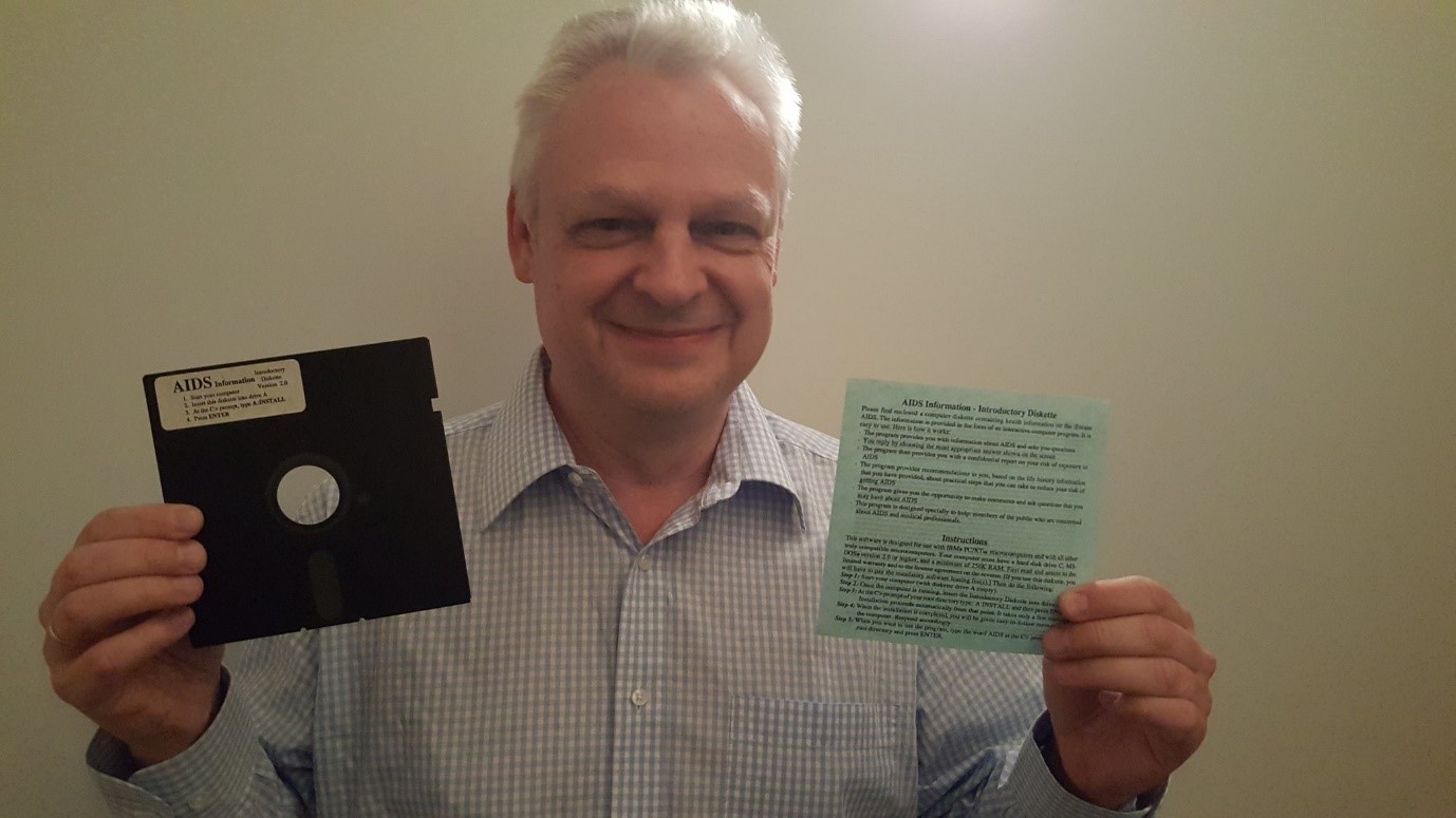 Eddy's treasured sample of the first ever ransomware (2017). (Source: private) Eddy's treasured sample of the first ever ransomware (2017). (Source: private)