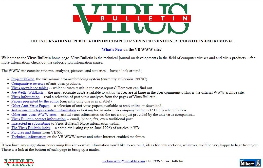 VB magazine site (1996) by Archive.org VB magazine site (1996) by Archive.org